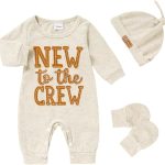 Newborn Romper Baby Boy Cotton Jumpsuit New Baby Hat Gloves Romper Coming Home Clothes Outfits