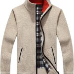 Yeokou Men’s Shawl Collar Cardigans Slim Fit Button Cable Knit Black Sweater Pockets