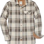Dubinik® Mens Flannel Shirts Long Sleeve Flannel Shirt for Men Casual Button Down Brushed 100% Cotton Shirt