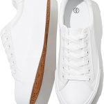 SERNIAL Womens White Tennis Shoes PU Leather Sneakers Casual Walking Shoes for Women