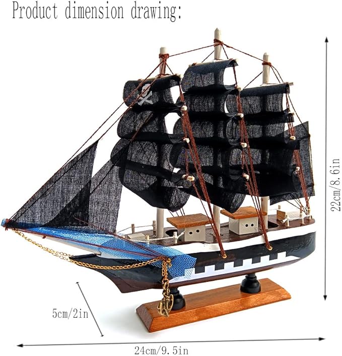Sailboat Model Desktop Home Furnishings